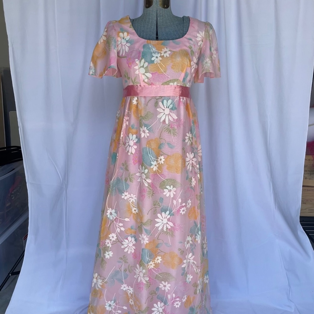 1960's / 1970's Vintage Floral Maxi Dress